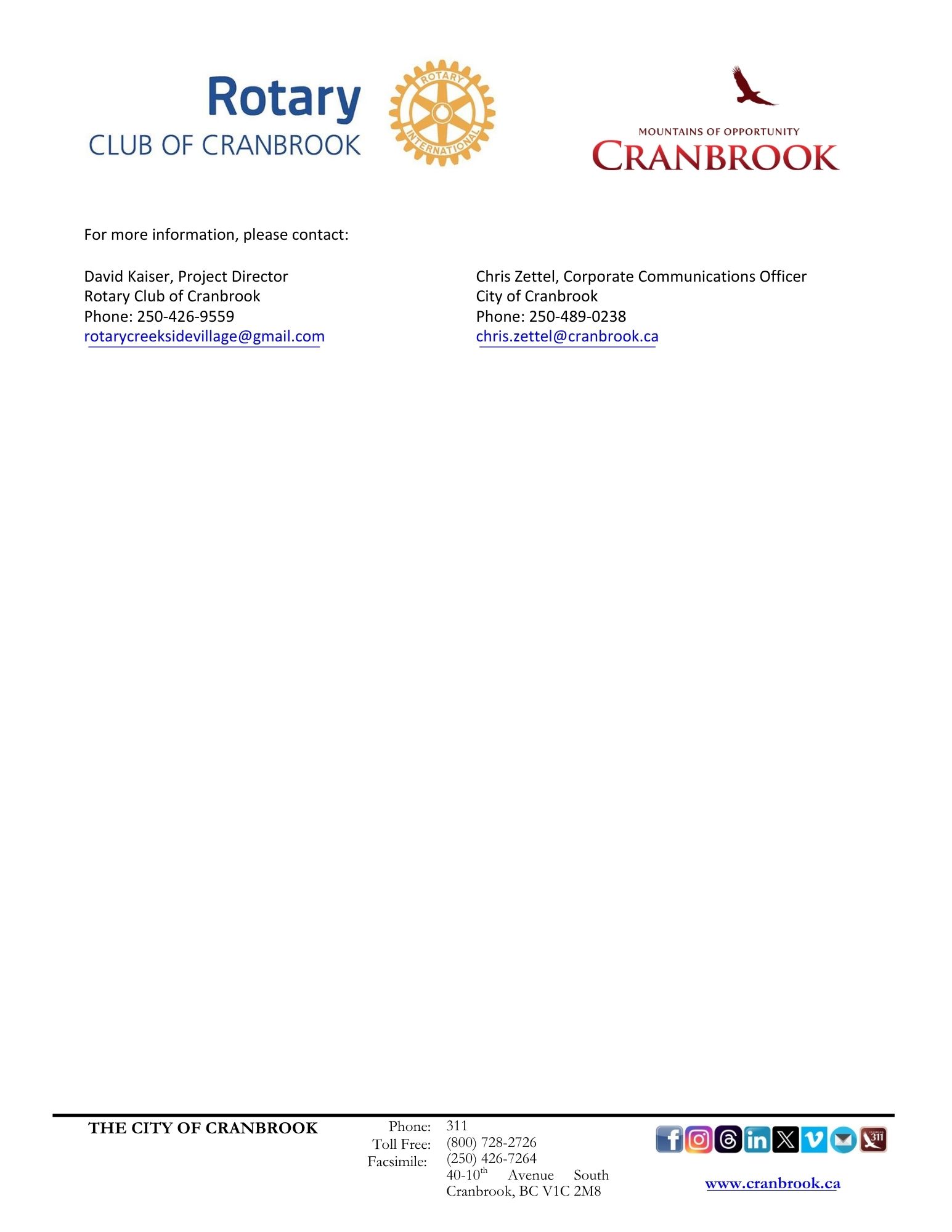 Rotary Creekside Village press release page 3